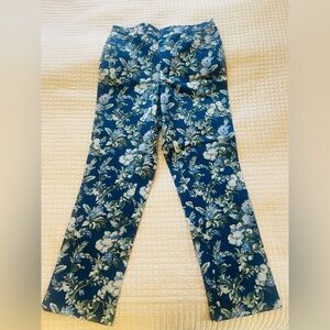 Isaac mizrahi Floral Blue women's pants Sz 16